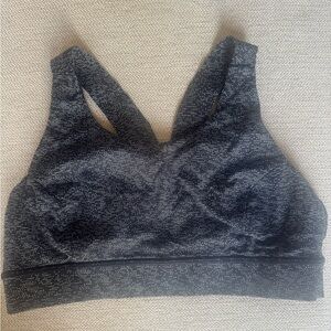 Lululemon Black Sports Bra with Wide Straps and Elastic Band